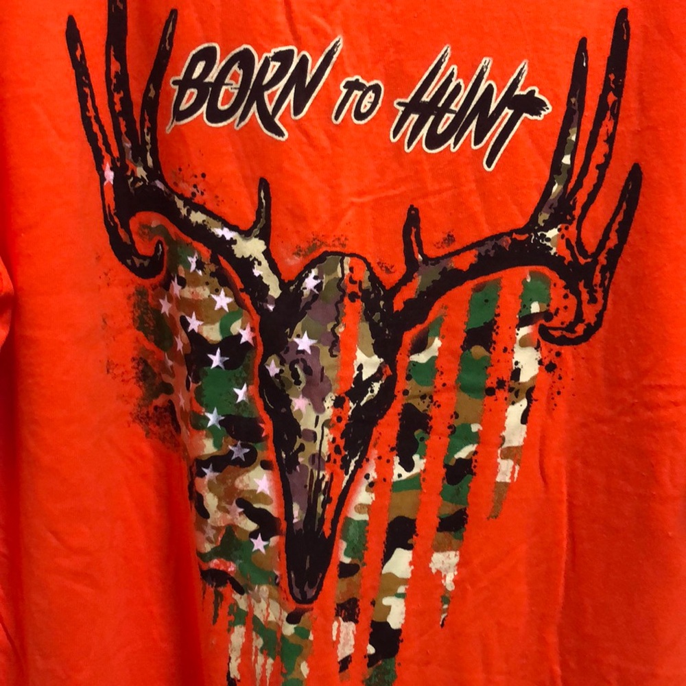 Born to Hunt Blaze Orange Tshirt - Picture 2 of 5